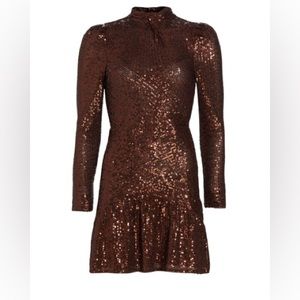 SAYLOR Brown Sequin mini  dress - NEVER WORN